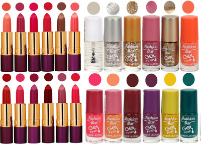 

Rythmx 12 Matte Lipstick + 12 Gel Nail Polish Combo Pack of 24(Set of 24)
