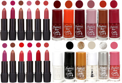 

Rythmx 12 Matte Lipstick + 12 Gel Nail Polish Combo Pack of 24(Set of 24)