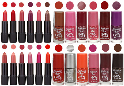 

Rythmx 12 Matte Lipstick + 12 Gel Nail Polish Combo Pack of 24(Set of 24)