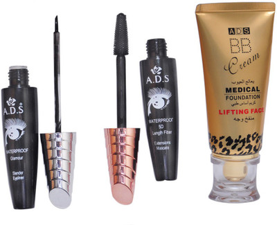 

ADS Waterproof Eyeliner / Mascara / BB Cream(Set of 3)