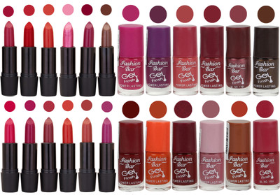 

Rythmx 12 Matte Lipstick + 12 Gel Nail Polish Combo Pack of 24(Set of 24)
