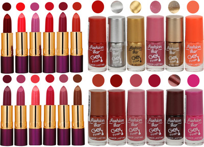 

Rythmx 12 Matte Lipstick + 12 Gel Nail Polish Combo Pack of 24(Set of 24)