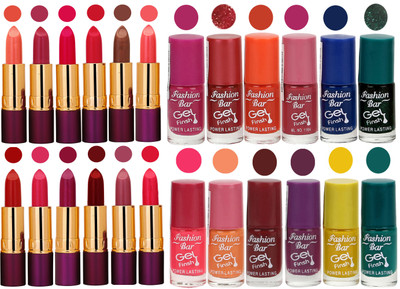 

Rythmx 12 Matte Lipstick + 12 Gel Nail Polish Combo Pack of 24(Set of 24)