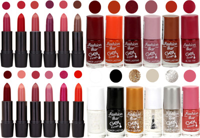 

Rythmx 12 Matte Lipstick + 12 Gel Nail Polish Combo Pack of 24(Set of 24)