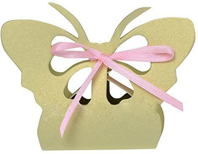 

Futaba Gold Laser Cut Butterfly Gifts Candy Boxes - Pack of 12 - Gold - 109 g