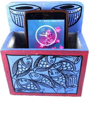 

Amazin 1 Compartments Wooden Mobile Holder(Multicolor)
