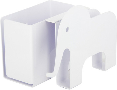 

Infomate 1 Compartments Metal Pencil Holder(White)