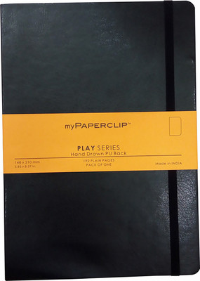 

Mypaperclip A5 Notebook(192 Plain Pages Play Series, Black)