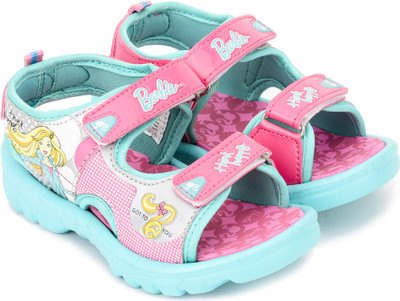 

Barbie Girls Slip-on Sports Sandals(Light Green, S.green/pink