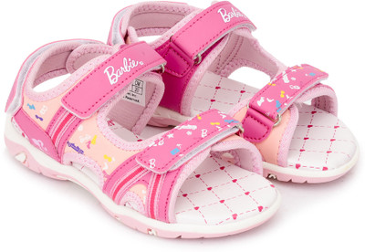 

Barbie Girls Slip-on Sports Sandals(Red, Coral rose/baby pin