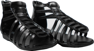 

WTdesign Girls Slip-on Gladiators(Black