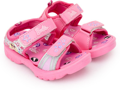 

Barbie Girls Slip-on Sports Sandals(Pink, Pink/grey