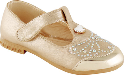 

Narois Girls Velcro Dancing Shoes(Gold, Golden