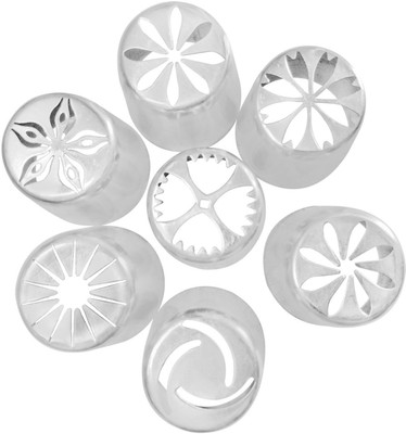 

Shrih SH-03930 7 Pcs Of Cake Decorating Nozzle 7 Pcs Of Cake Decorating Nozzle Silver Kitchen Tool Set(Silver)