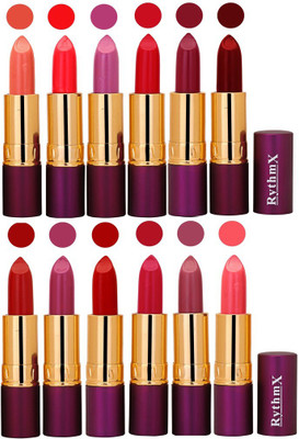 

Rythmx Pops Color Exclusive Matte Lipstick Combo Pack of 12(Shade -0444)