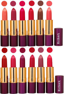 

Rythmx Pops Color Exclusive Matte Lipstick Combo Pack of 12(Shade -0439)