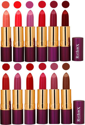 

Rythmx Pops Color Exclusive Matte Lipstick Combo Pack of 12(Shade -0450)