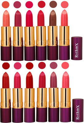 

Rythmx Pops Color Exclusive Matte Lipstick Combo Pack of 12(Shade -0442)