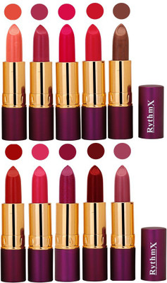 

Rythmx Pops Color Exclusive Matte Lipstick Combo Pack of 10(Shade -0425)