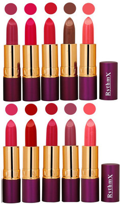 

Rythmx Pops Color Exclusive Matte Lipstick Combo Pack of 10(Shade -0420)