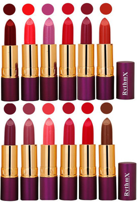 

Rythmx Pops Color Exclusive Matte Lipstick Combo Pack of 12(Shade -0449)