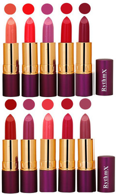 

Rythmx Pops Color Exclusive Matte Lipstick Combo Pack of 10(Shade -0434)