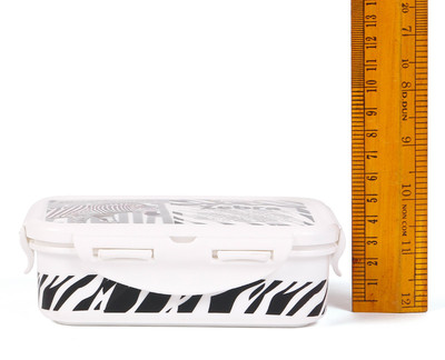 

Jewel Super Lock Jungle Safari Zebra 1 Containers Lunch Box(360 ml), White;black