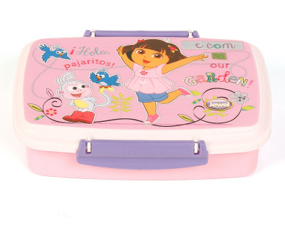 

Jewel Flip Lock Dora 1 Containers Lunch Box(550 ml), Pink