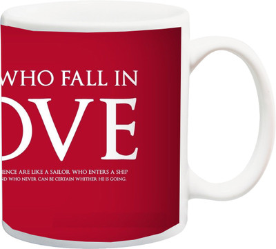 

ME&YOU Gift for Husband/Wife/Girlfriend/Boyfriend/Lover;"Those Who Fall In Love With Red Color 3D printed Ceramic Mug(325 ml), Multicolor