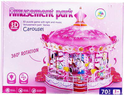 

Smiles Creation Amusement Park with 3D Puzzle Light and Music Toy for Kids(Multicolor)