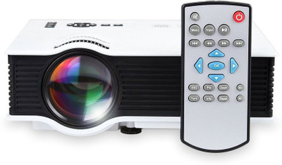 

Wonder World ™ UC40 800 x 480 Pixels Home Cinema 800 lm LED Corded Portable Projector(White, Black)