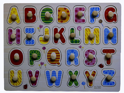 

Hnt Kids wooden alphabet puzzle with picture suggestions(25 Pieces)