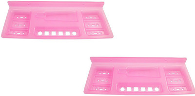 

jolly's shine iconic Acrylic Wall Shelf(Number of Shelves - 2, Pink)