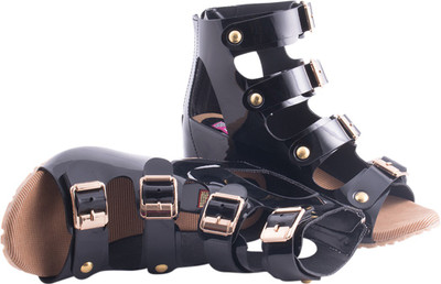 

Go India Store Women Black Wedges