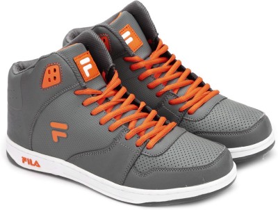 fila grey and orange shoes