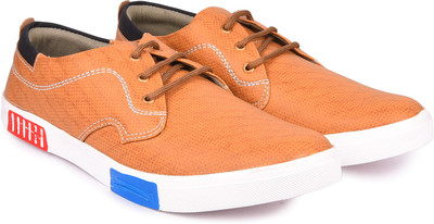 True Soles Men's Tan Canvas Sneakers For Men(Tan