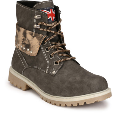 

Eego Italy Stylish and Trendy Boots For Men(Grey
