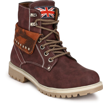

Eego Italy Stylish and Trendy Boots For Men(Brown, Tan, Purple