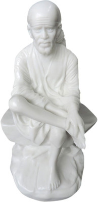 

SHIVOHAM White Sai Baba Idol Decorative Showpiece - 12 cm(Marble, White)