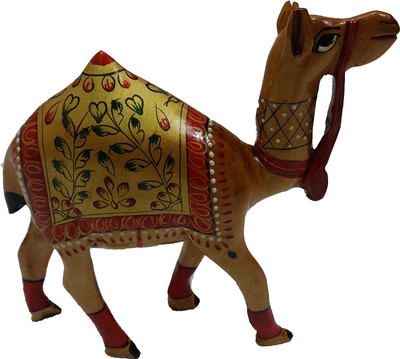 

AADAYAE Royal camel Decorative Showpiece - 6 cm(Wooden, Multicolor)