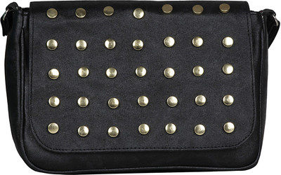 

WhiteAsh Women Casual Black PU Sling Bag
