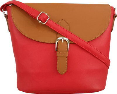 

Toteteca Bag Works Women Casual Red PU Sling Bag