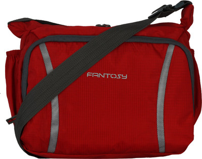 

Fantosy Men Sports Red Polyester Sling Bag