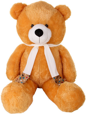 

ToynJoy Giant 4 feet Jumbo Size Ravishing Brown Teddy bear Stuffed Toy with Muffler - 120 cm(Brown)