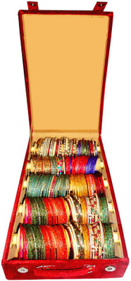 

Atorakushon 5 Roll Rod Bangles Jewelry Storage Vanity Box(Maroon)