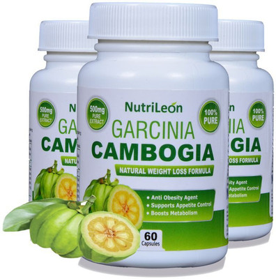 

NutriLeon Garcinia Cambogia pure extract 500 mg 60 capsule (Pack of 3)(60 No)