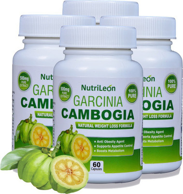 

NutriLeon Garcinia Cambogia pure extract 500 mg 60 capsules (Pack of 4)(60 No)