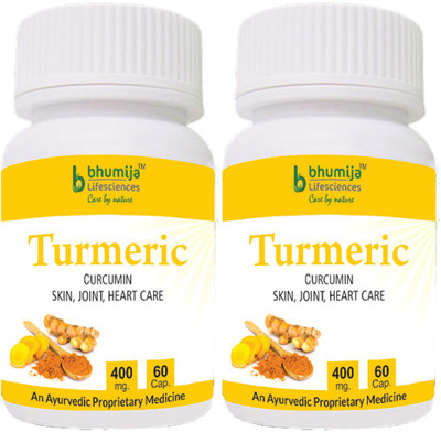 

Bhumija Lifesciences Turmeric Capsules 60's - (Pack of Two)(120 No)