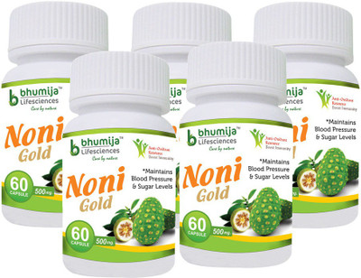 

Bhumija Lifesciences Noni Gold Cap 60's (Pack of Five)(300 No)