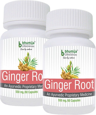 

Bhumija Lifesciences Ginger Root Capsules 60's - (Pack of Two)(120 No)